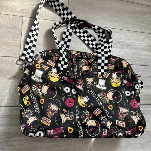 GWEN STEFANI HARAJUKU LOVERS Tote Cross Body Shoulder Bag ANIME Vintage Black - Picture 7 of 16